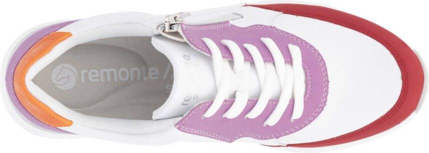 Remonte Sneakers met sleehak Elisabeth Hurley-Collection vrijetijdsschoen lage schoen veterschoen met uitneembare zachte inlegzool