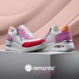 Remonte Sneakers met sleehak Elisabeth Hurley-Collection vrijetijdsschoen lage schoen veterschoen met uitneembare zachte inlegzool - Thumbnail 12