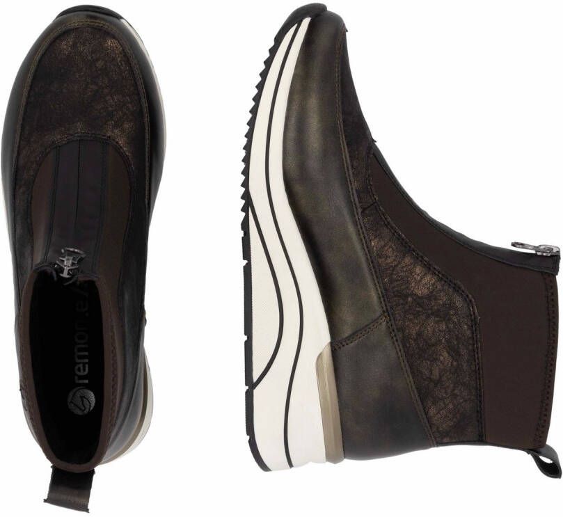 Remonte Sneakers met sleehak instaplaarzen vrijetijdsschoenen high-top sneakers voorrits