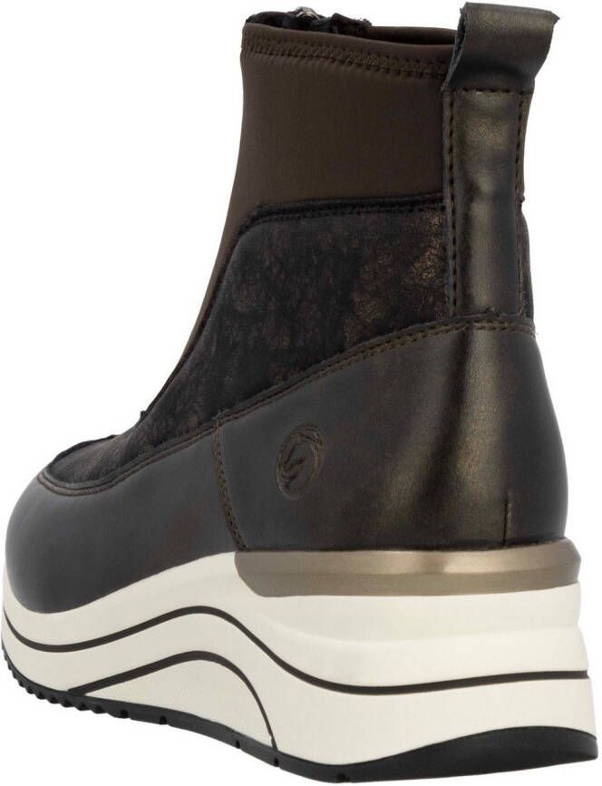 Remonte Sneakers met sleehak instaplaarzen vrijetijdsschoenen high-top sneakers voorrits