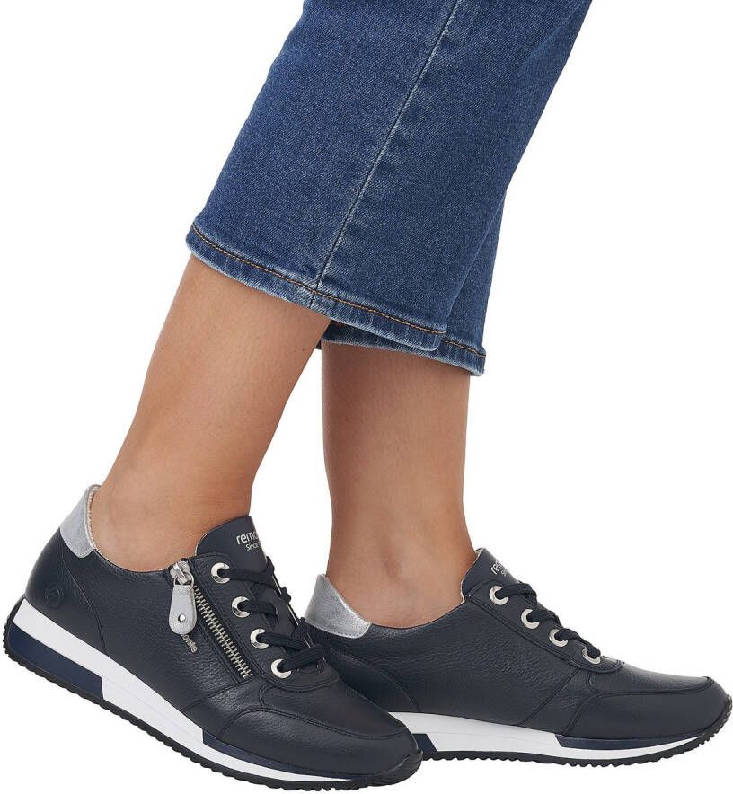 Remonte Sneakers met sleehak vrijetijdsschoen lage schoen veterschoen in smalle vorm