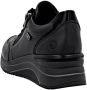 Remonte Sneakers met sleehak vrijetijdsschoen lage schoen veterschoen met goudkleurige logo-hanger - Thumbnail 6