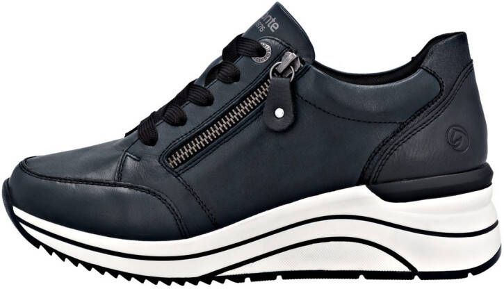 Remonte Sneakers met sleehak vrijetijdsschoen lage schoen veterschoen met riekertex-membraan