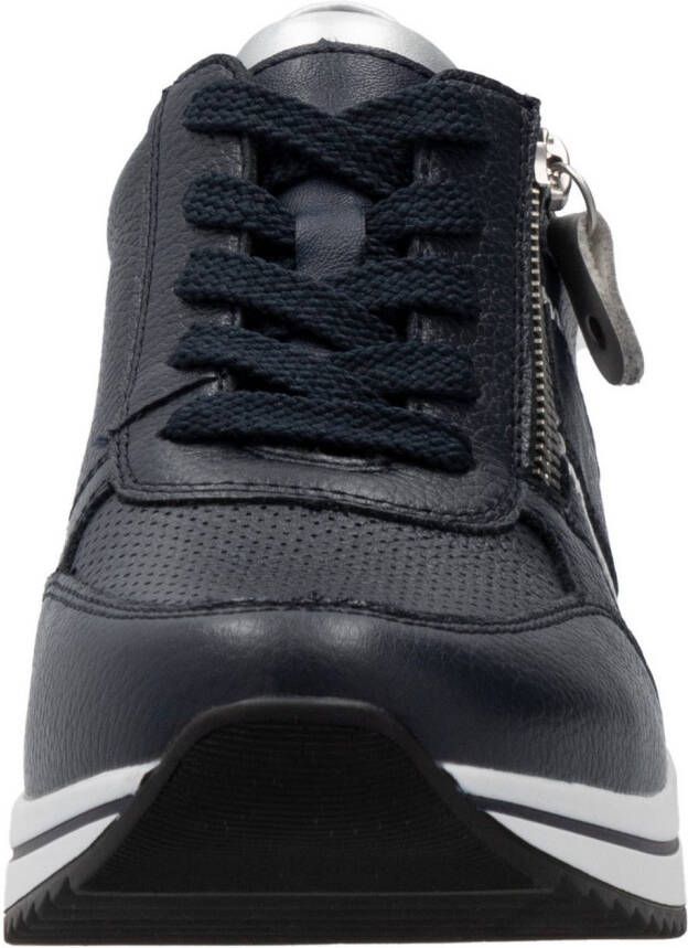 Remonte Sneakers met sleehak vrijetijdsschoen lage schoen veterschoen met metallic contrastaccenten