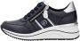 Remonte Sneakers met sleehak vrijetijdsschoen lage schoen veterschoen met metallic contrastaccenten - Thumbnail 6