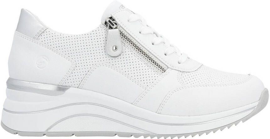 Remonte Sneakers met sleehak vrijetijdsschoen lage schoen veterschoen met schachtversteviging