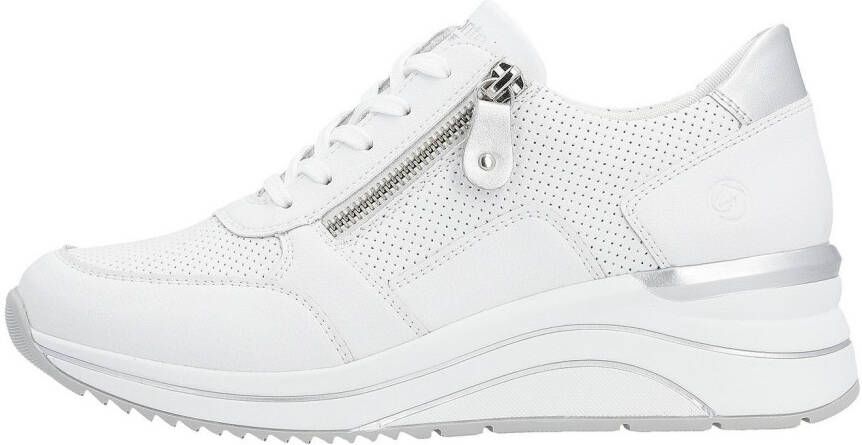 Remonte Sneakers met sleehak vrijetijdsschoen lage schoen veterschoen met schachtversteviging