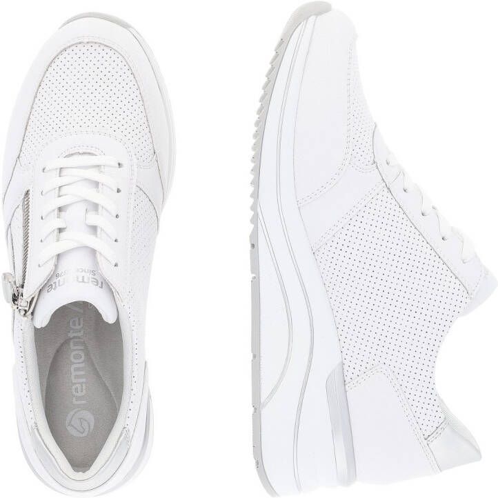 Remonte Sneakers met sleehak vrijetijdsschoen lage schoen veterschoen met schachtversteviging