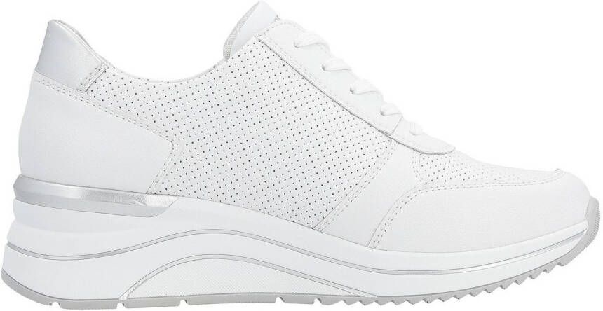 Remonte Sneakers met sleehak vrijetijdsschoen lage schoen veterschoen met schachtversteviging