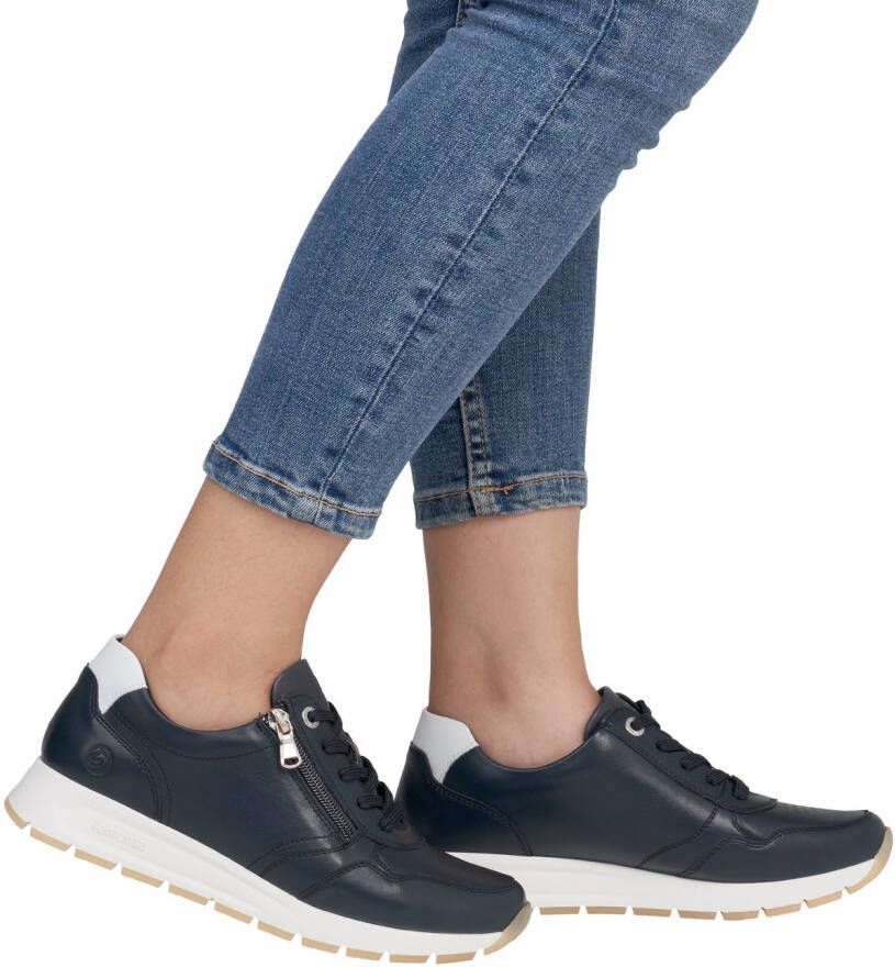Remonte Sneakers met sleehak vrijetijdsschoen lage schoen veterschoen met zijrits
