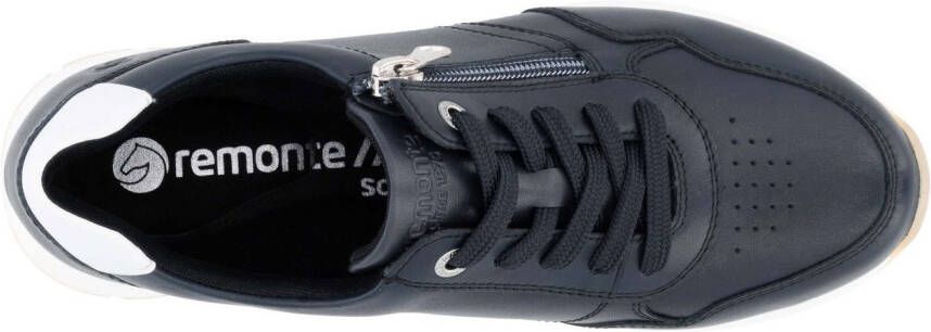 Remonte Sneakers met sleehak vrijetijdsschoen lage schoen veterschoen met zijrits