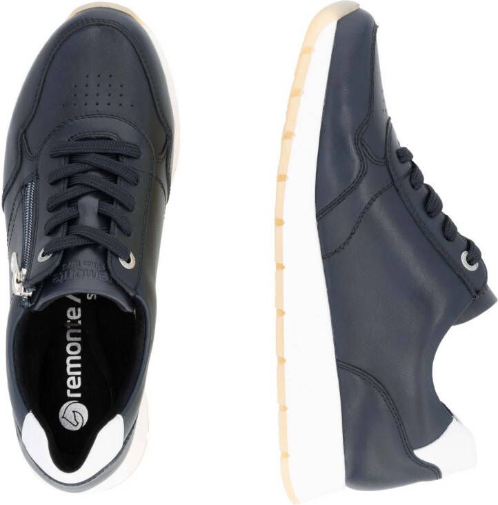 Remonte Sneakers met sleehak vrijetijdsschoen lage schoen veterschoen met zijrits