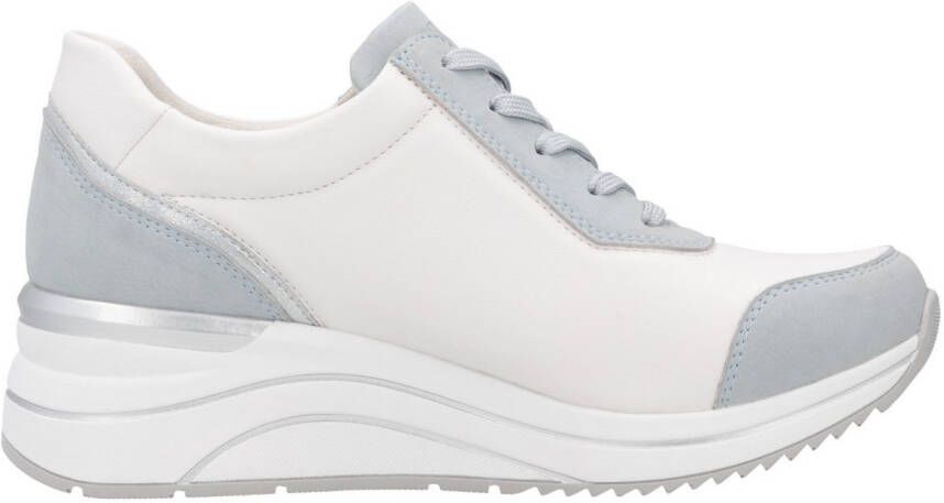 Remonte Sneakers met sleehak vrijetijdsschoen lage schoen veterschoen vegan verwerking