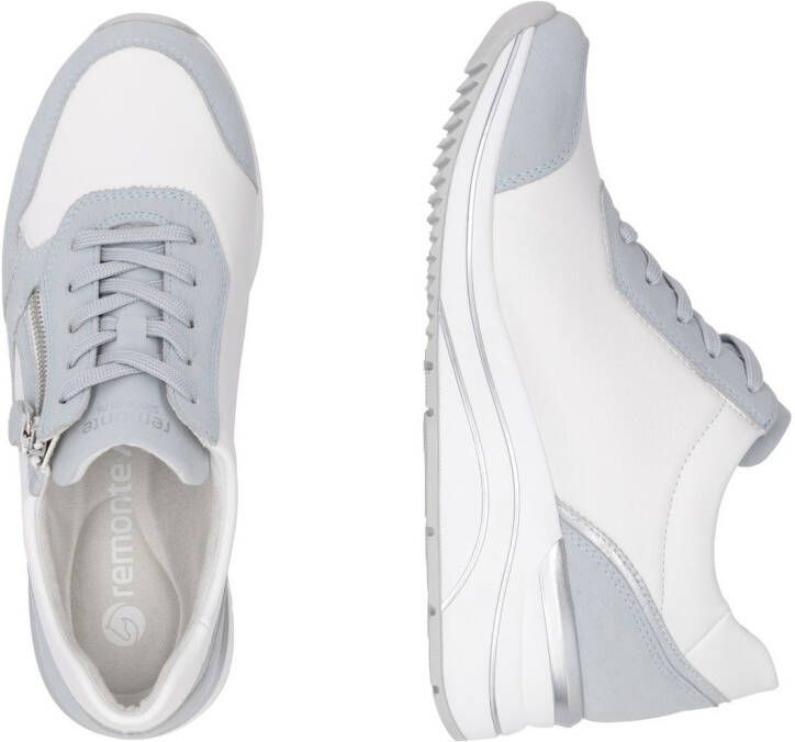 Remonte Sneakers met sleehak vrijetijdsschoen lage schoen veterschoen vegan verwerking