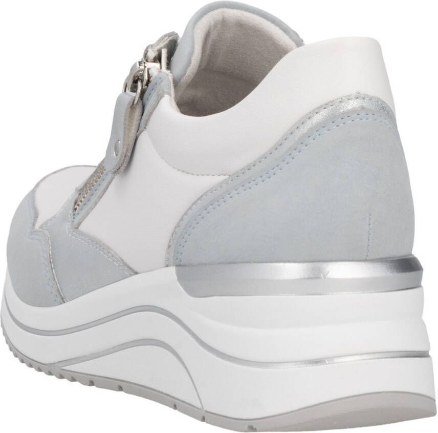 Remonte Sneakers met sleehak vrijetijdsschoen lage schoen veterschoen vegan verwerking