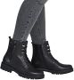 Remonte Zwarte Leren Veterboots Dames Zwart - Thumbnail 7