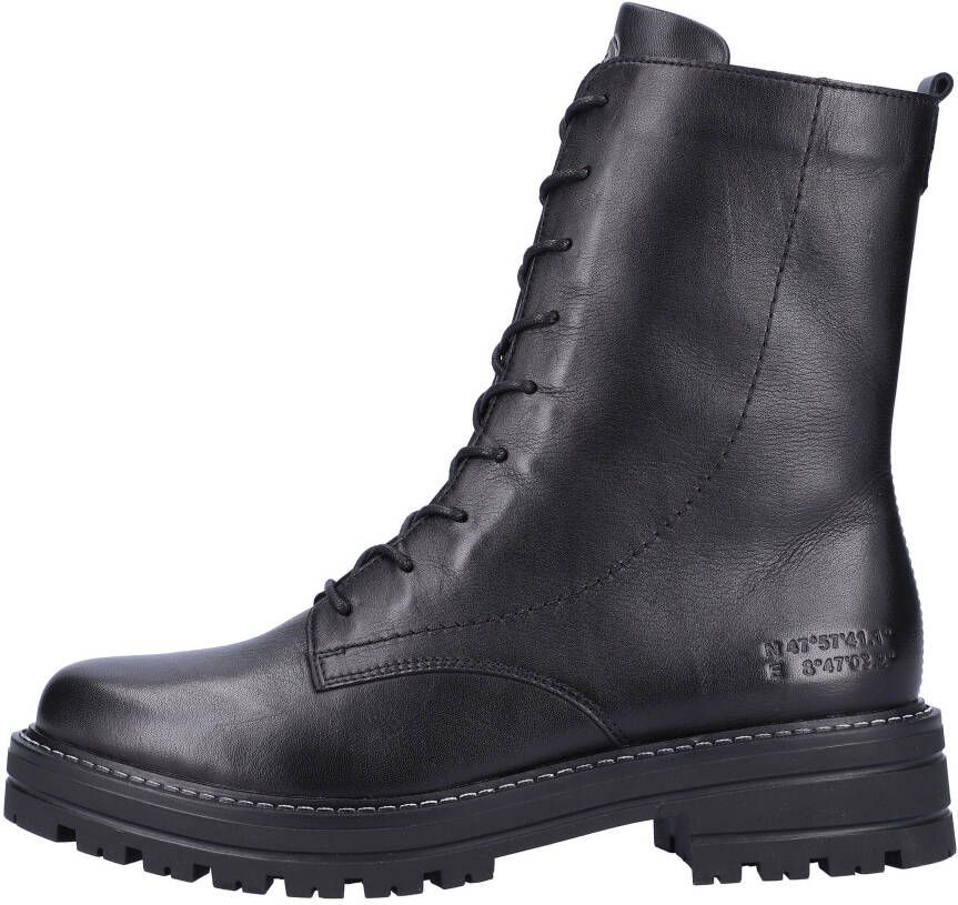 Remonte Veterlaarsjes blokhak veterschoenen chunky boots met contrast-raamstiksels