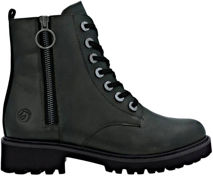 Remonte Veterlaarsjes blokhak laarsjes veterschoenen flats in used look