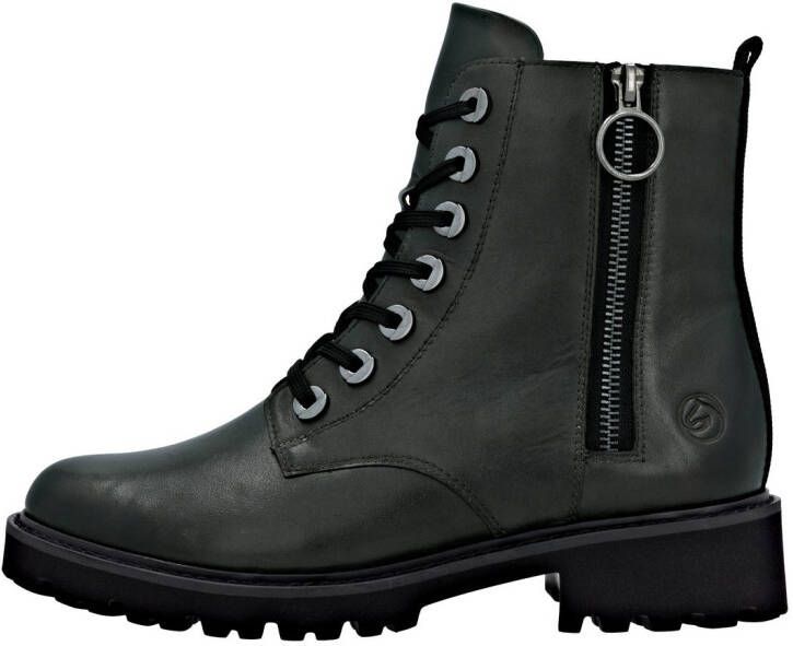Remonte Veterlaarsjes blokhak laarsjes veterschoenen flats in used look
