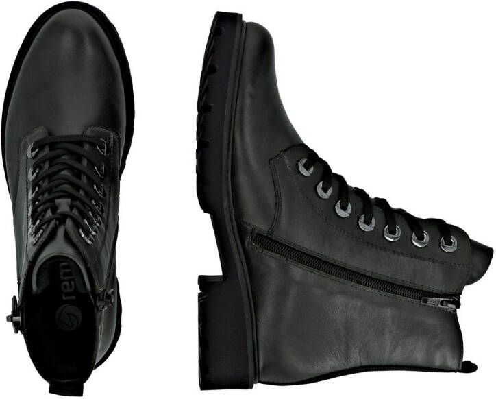 Remonte Veterlaarsjes blokhak laarsjes veterschoenen flats in used look