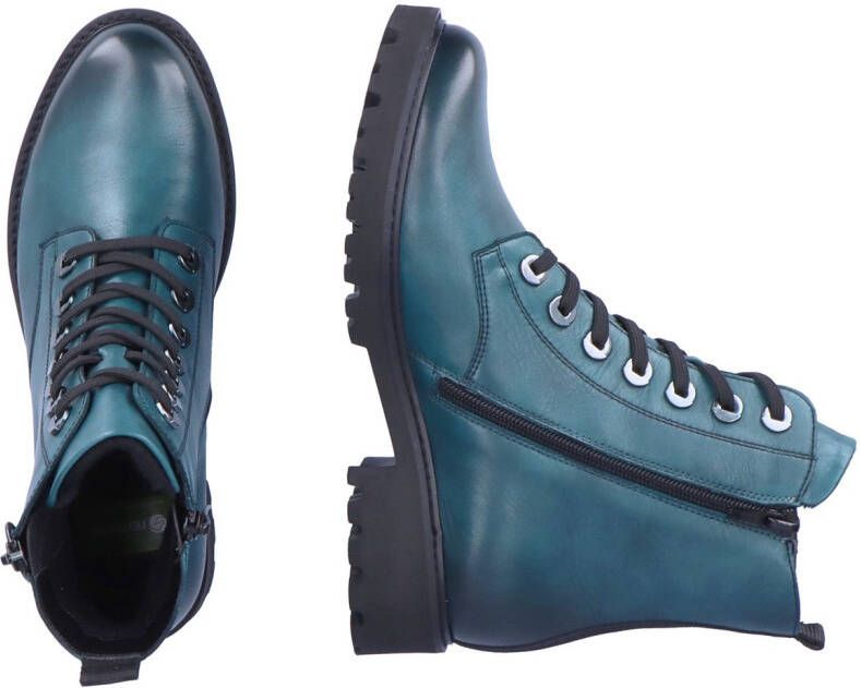 Remonte Veterlaarsjes blokhak laarsjes veterschoenen flats in used look