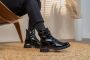 Remonte Veterlaarsjes blokhak veterschoenen in krokodillenlook binnenrits - Thumbnail 5