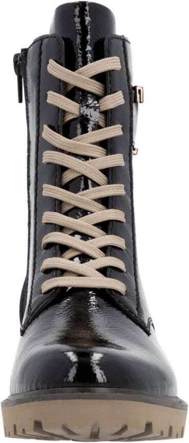 Remonte Veterlaarsjes Elisabeth Hurley-Collection blokhak veterschoen met praktische binnenrits