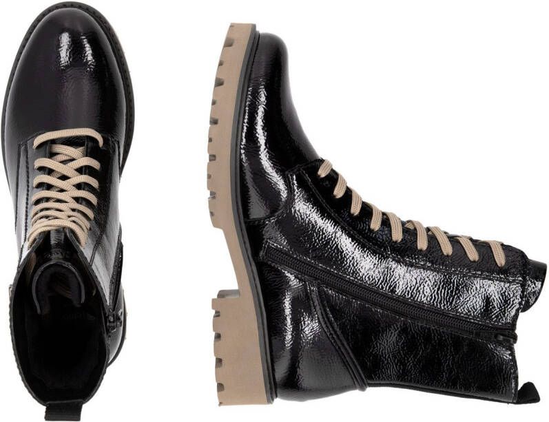 Remonte Veterlaarsjes Elisabeth Hurley-Collection blokhak veterschoen met praktische binnenrits