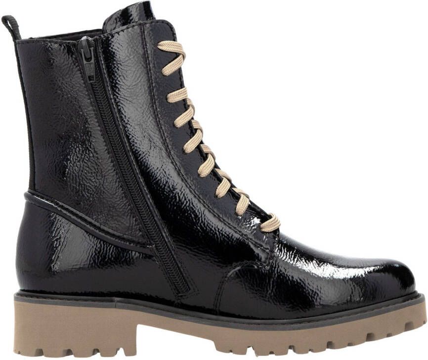 Remonte Veterlaarsjes Elisabeth Hurley-Collection blokhak veterschoen met praktische binnenrits
