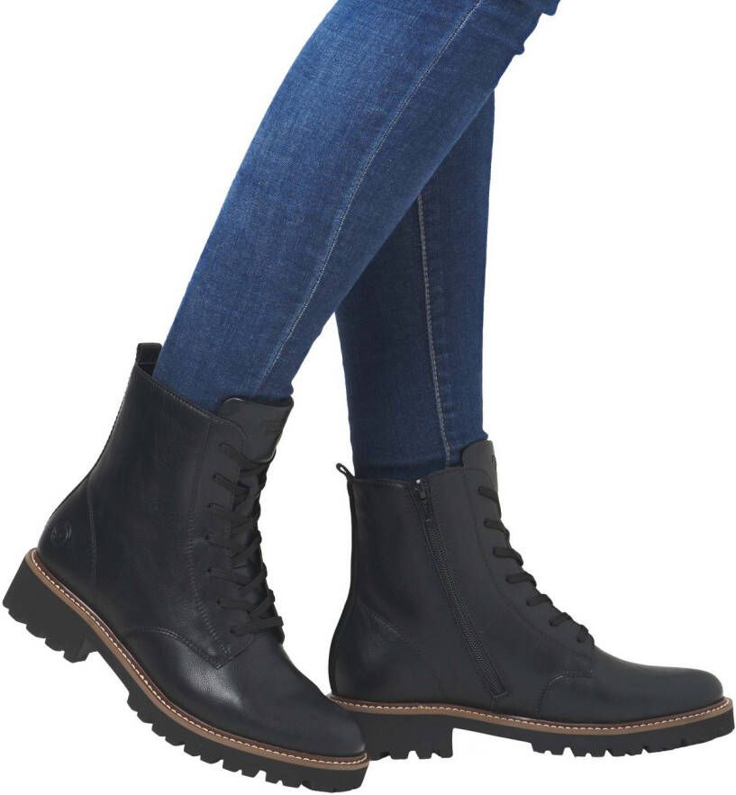 Remonte Veterschoenen blokhak veterschoen enkellaars in used look