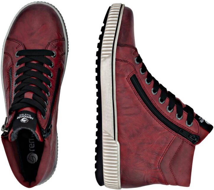 Remonte Veterschoenen platform lace-up ankle boots in crash look