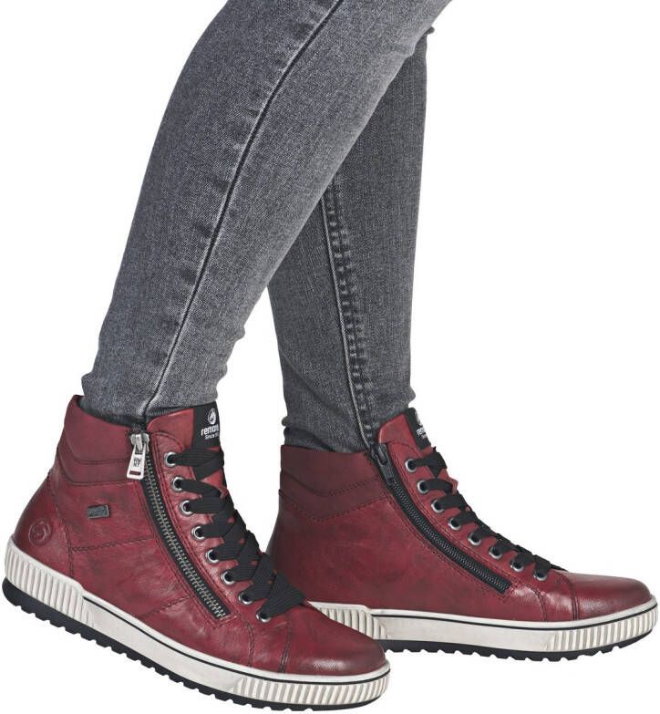 Remonte Veterschoenen platform lace-up ankle boots in crash look