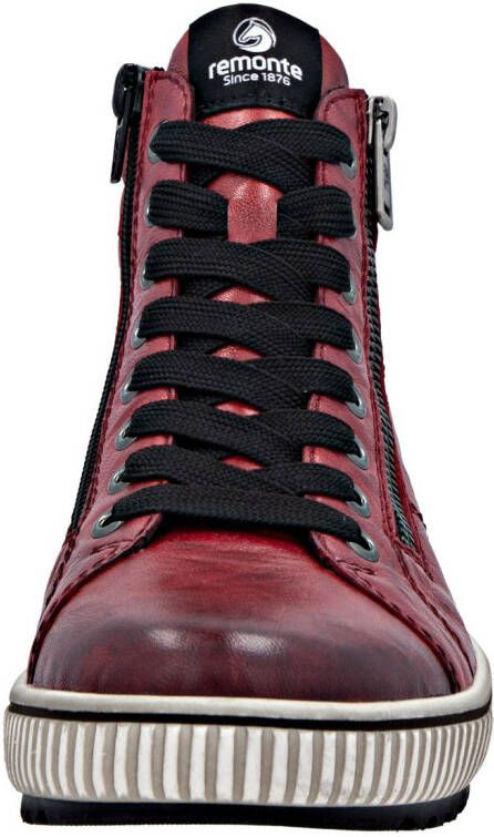 Remonte Veterschoenen platform lace-up ankle boots in crash look