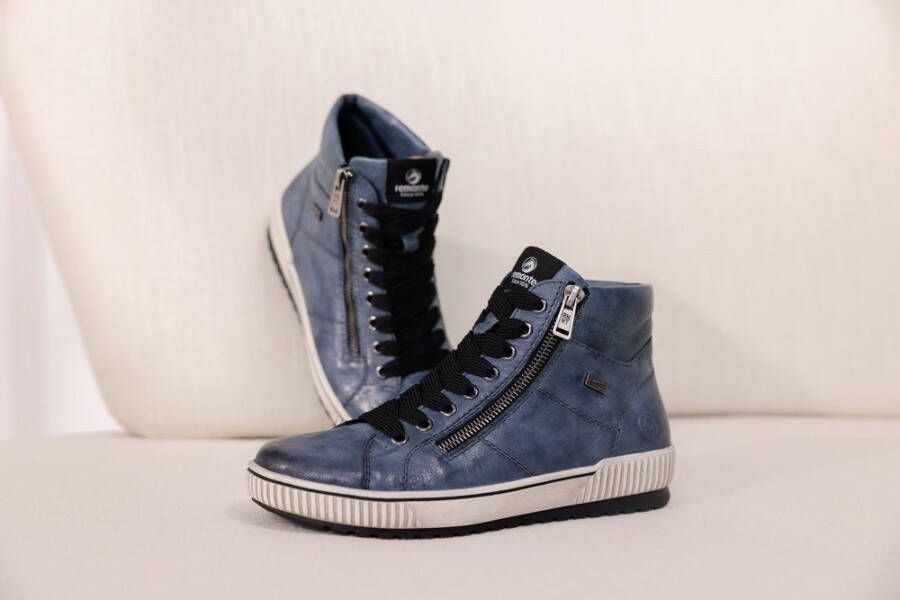 Remonte Veterschoenen platform lace-up ankle boots in crash look - Foto 6