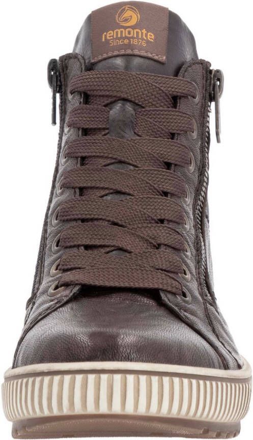 Remonte Veterschoenen platform lace-up ankle boots in crash look