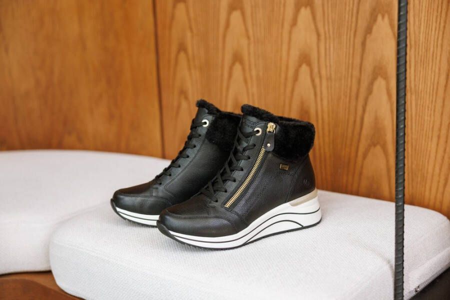 Remonte Winterlaarsjes sleehak veterschoenen met waterafstotende tex-membraan