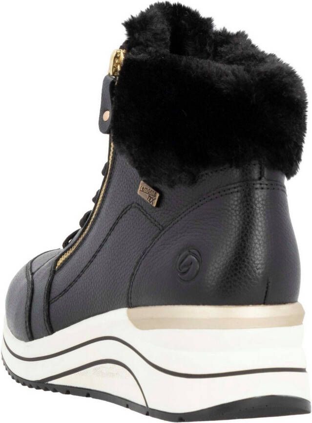 Remonte Winterlaarsjes sleehak veterschoenen met waterafstotende tex-membraan
