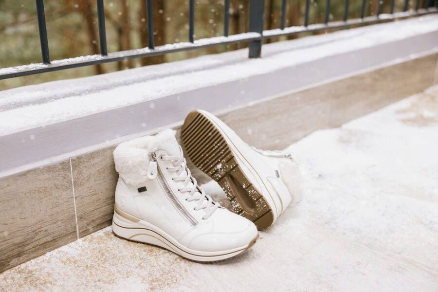 Remonte Winterlaarsjes sleehak veterschoenen met waterafstotende tex-membraan