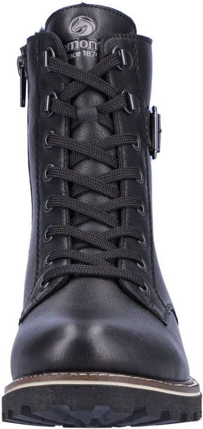 Remonte Winterlaarzen blokhak veterschoenen outdoorschoen met decoratieve gesp
