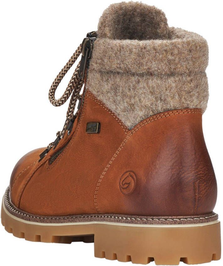Remonte Winterlaarzen blokhak outdoorschoen veterschoen in trendy bergbeklimmer-look