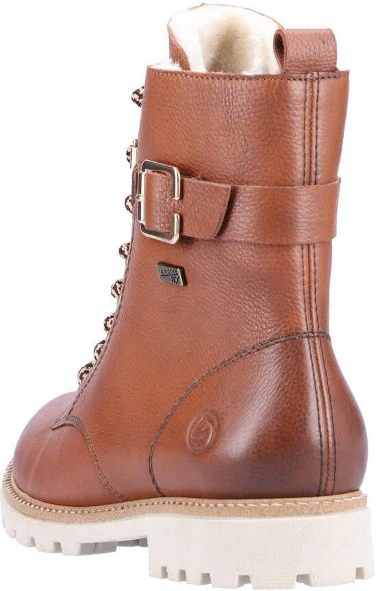 Remonte Winterlaarzen blokhak veterschoenen outdoorschoen met decoratieve gesp