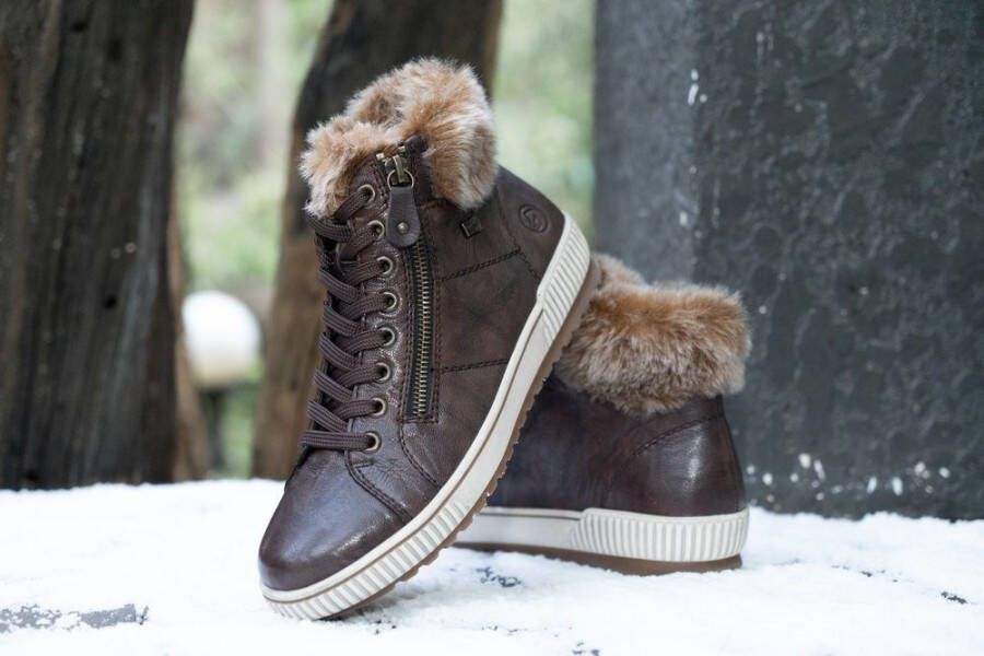 Remonte Winterlaarzen plateau outdoorschoen veterschoenen met waterafstotende tex-membraan