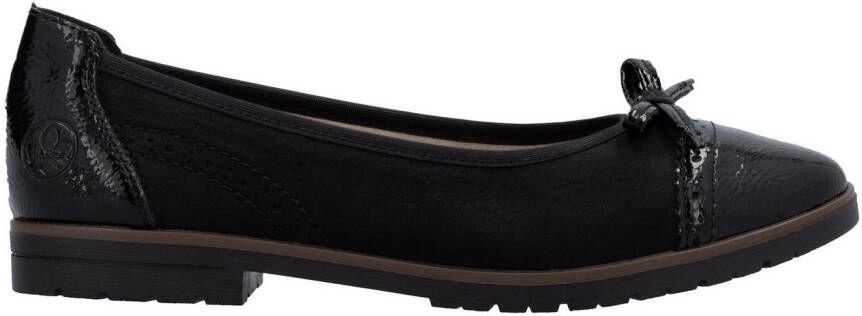 Rieker Ballerina's loafer instapschoen flats instapschoen zakelijke schoen met strik