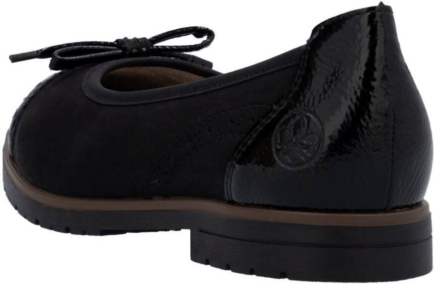 Rieker Ballerina's loafer instapschoen flats instapschoen zakelijke schoen met strik