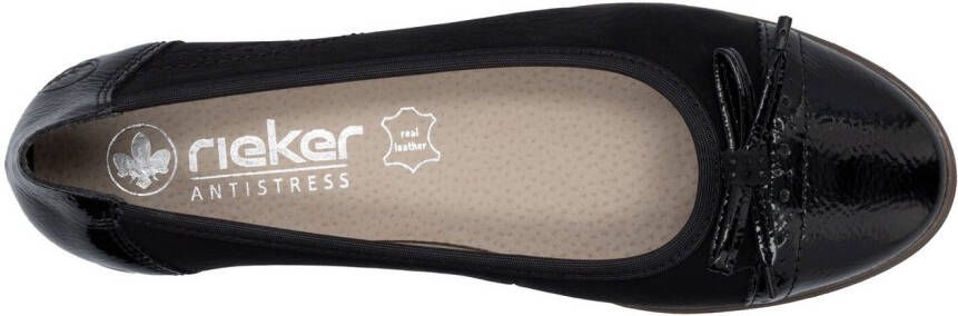 Rieker Ballerina's loafer instapschoen flats instapschoen zakelijke schoen met strik
