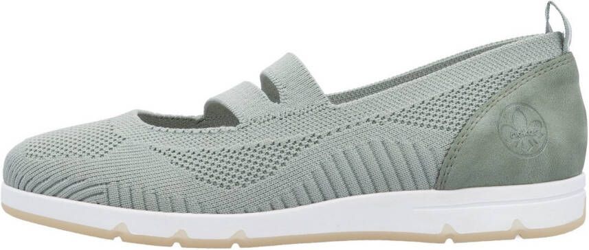 Rieker Ballerina's met riempje instapschoen lage schoen slip-on sneaker met elastiek