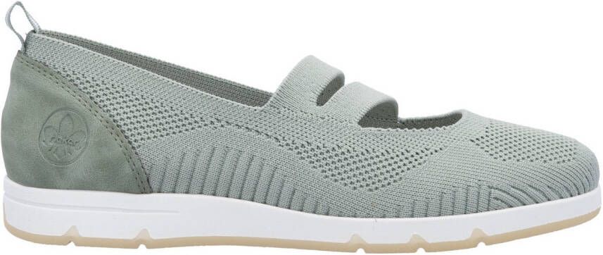 Rieker Ballerina's met riempje instapschoen lage schoen slip-on sneaker met elastiek