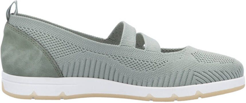 Rieker Ballerina's met riempje instapschoen lage schoen slip-on sneaker met elastiek