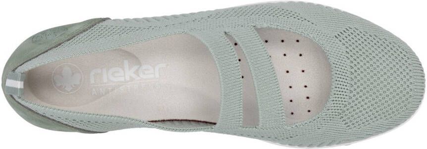 Rieker Ballerina's met riempje instapschoen lage schoen slip-on sneaker met elastiek