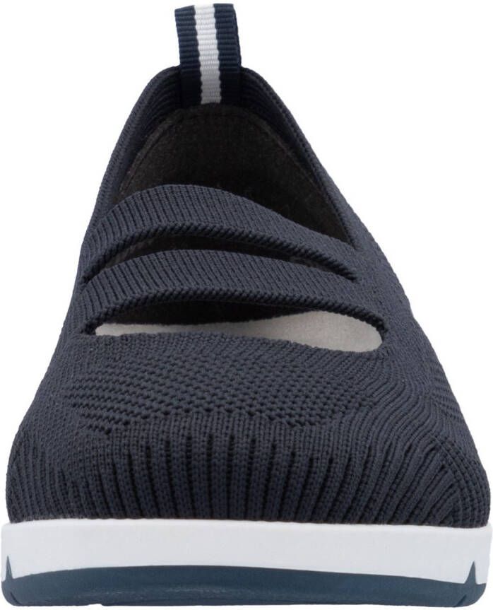 Rieker Ballerina's met riempje instapschoen lage schoen slip-on sneaker met elastiek